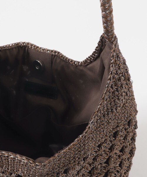 SENSE OF PLACE by URBAN RESEARCH（センスオブプレイスバイアーバンリサーチ）の「メタリックヤーンバッグ（かごバッグ・レディース・SILVER/NAVY/BROWN/MIX・One）」の10枚目の写真