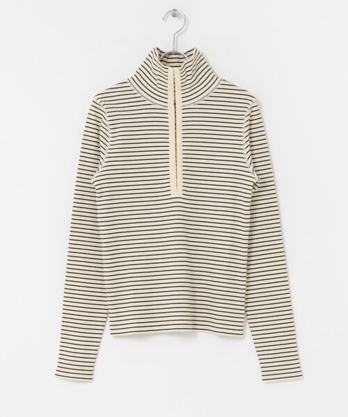 KBF（ケイビーエフ）の「タートルホックボーダートップス（Tシャツ/カットソー・レディース・IVORY×BLK/CCL×IVORY/BROWN×NVY・One）」の14枚目の写真