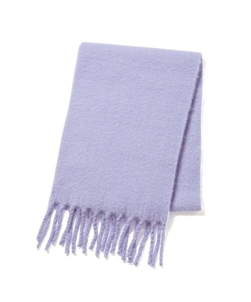 VIS（ビス）の「【リサイクルポリ】ふわふわ太フリンジマフラー（マフラー・レディース・ライトグレー/サックス/ライトグリーン/レッド/ピンク系/キナリ/ラベンダー/ターコイズ・F）」の9枚目の写真