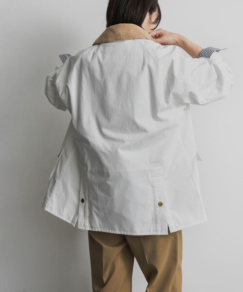 URBAN RESEARCH DOORS（アーバンリサーチドアーズ）の「『別注』Barbour　BEDALE（テーラードジャケット・レディース・white/beige・M）」の9枚目の写真