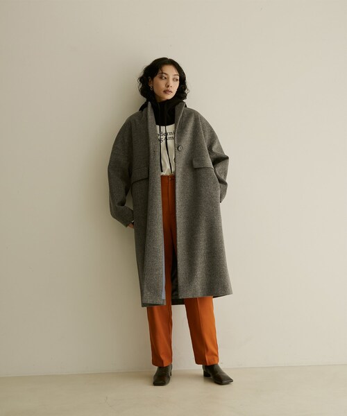 ADAM ET ROPE'（アダムエロペ）の「【極上の肌ざわり】バラクラバ-CreamyCotton /クリーミーコットン-（ストール/ショール・レディース・ブラック系/ホワイト系/モスグリーン/ピンク系・F）」の6枚目の写真