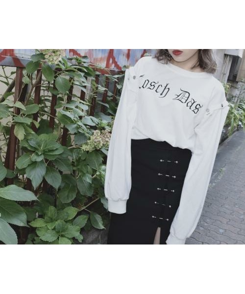 A.D.G（エーディージー）の「Pierce Design Slit Skirt（スカート・レディース・ブラック・FREE）」の3枚目の写真