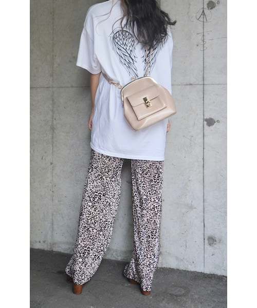 A.D.G（エーディージー）の「Leopard Shiny Pleats Wide Pants (beige)（その他パンツ・レディース・ベージュ・FREE）」の3枚目の写真