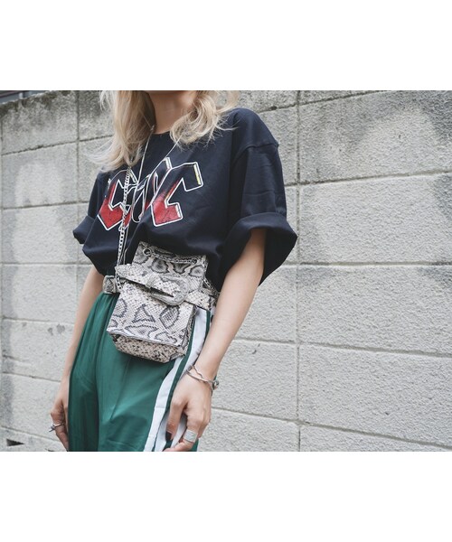A.D.G（エーディージー）の「Silver Chain&Belted Python 2WAY Bag (shoulder&Waist bag