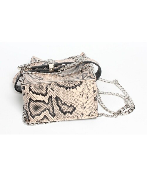 A.D.G（エーディージー）の「Silver Chain&Belted Python 2WAY Bag (shoulder&Waist bag