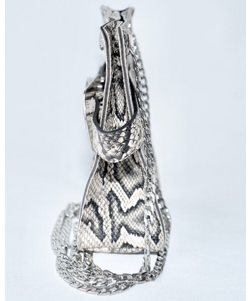 A.D.G（エーディージー）の「Silver Chain&Belted Python 2WAY Bag (shoulder&Waist bag