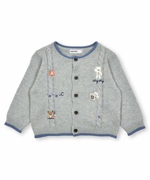 SLAP SLIP BABY | アニマルアルファベットモチーフ刺しゅうニットカーディガンベビー(70~80cm)(その他ベビーウェア)