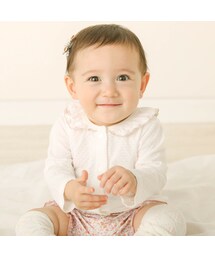 SLAP SLIP BABY | チェリーお花刺しゅう襟付きインナーロンパースベビー(70~80cm)(ロンパース)