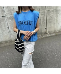 copine | FAVORITEロゴカットソー(ブルー)(Tシャツ/カットソー)