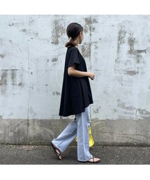 copine | バックフレアTシャツ（ブラック)(Tシャツ/カットソー)