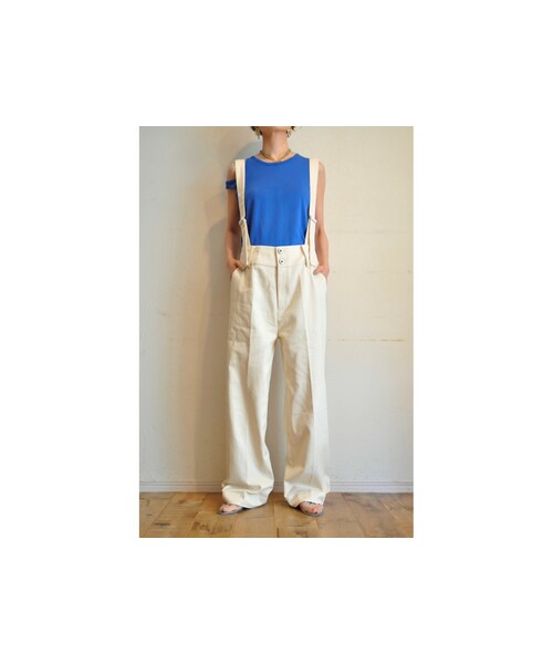 --（--）の「サスペンダーパンツ（その他パンツ・レディース・イエロー/グリーン/ホワイト/ブラック・one）」の2枚目の写真