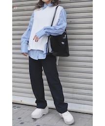 A.D.G | High Waist Stretch Pants（BLACK）(その他パンツ)