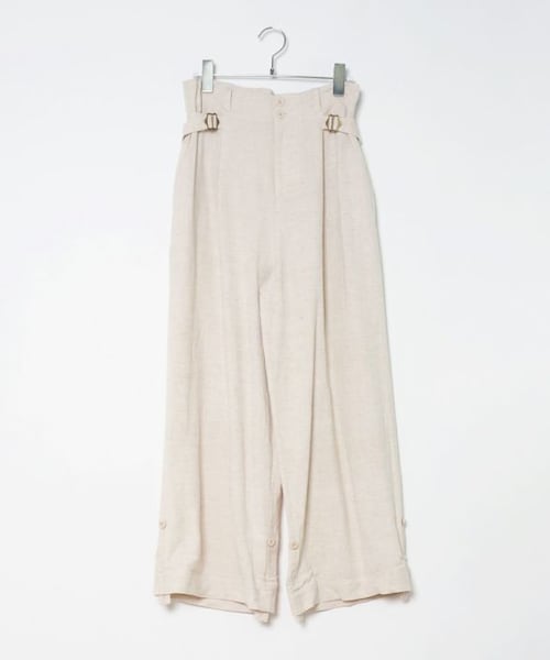 Crisp（クリスプ）の「サイドベルトワイドパンツ[c2R3288]（その他パンツ・レディース・ベージュ/ナチュラル・FREE）」の3枚目の写真