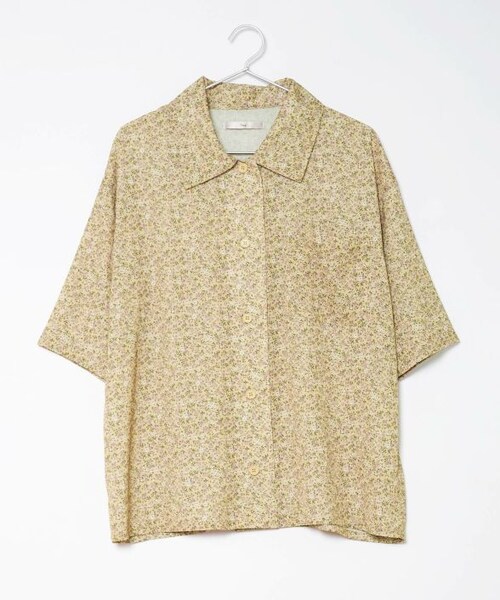 Crisp（クリスプ）の「フラワーオーバーシャツ[c1R3224]（シャツ/ブラウス・レディース・ブラック/ブルー/イエロー・FREE）」の6枚目の写真