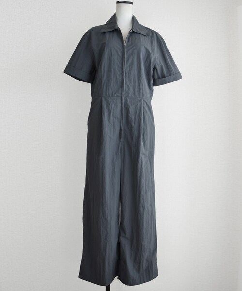 Marient(マリエント)の「ジップジャンプスーツ(つなぎ/オールインワン・レディース・グレー/ブルー・FREE)」の1枚目の写真