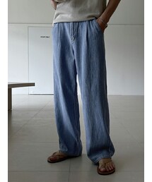 JOGUNSHOP | エブリクールワンタックリネンワイドデニム(デニムパンツ)
