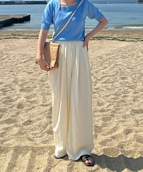 DHOLIC(ディーホリック)の「イージーワイドパンツ(その他パンツ・レディース・ホワイト・FREE)」の1枚目の写真