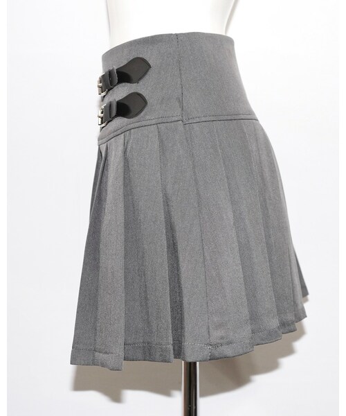 A.D.G（エーディージー）の「Double Belted Box Pleats Mini Skirt (grey)（スカート・レディース・グレー・FREE）」の13枚目の写真