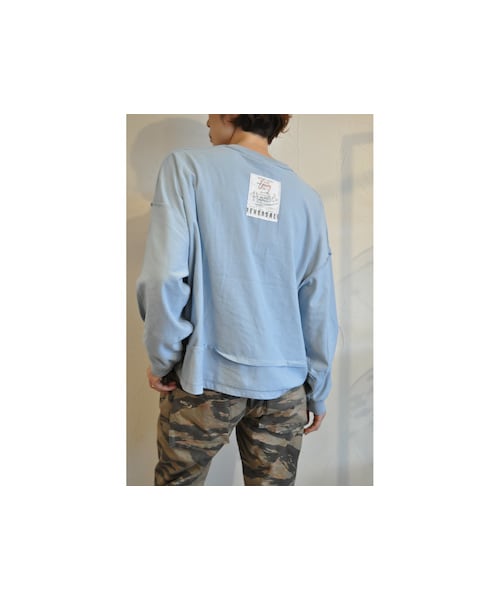 RehersalL（リハーズオール）の「リバーシブルビッグロンT（Tシャツ/カットソー・レディース・ホワイト/ベージュ/パープル/ブルー/グレー/ブラック・one）」の5枚目の写真