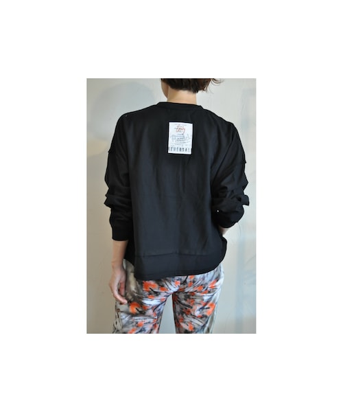 RehersalL（リハーズオール）の「リバーシブルビッグロンT（Tシャツ/カットソー・レディース・ホワイト/ベージュ/パープル/ブルー/グレー/ブラック・one）」の2枚目の写真