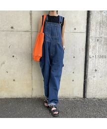 copine | デニムサロペットパンツ（ユーズドウォッシュ）(サロペット/オーバーオール)