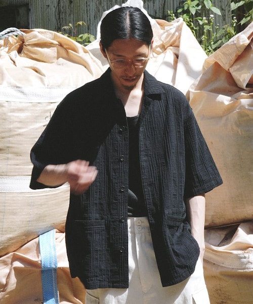 shiun（シウン）の「BULGARIAN PAJAMA SHIRT（シャツ/ブラウス・メンズ・ブラック・XS/S/M）」の3枚目の写真