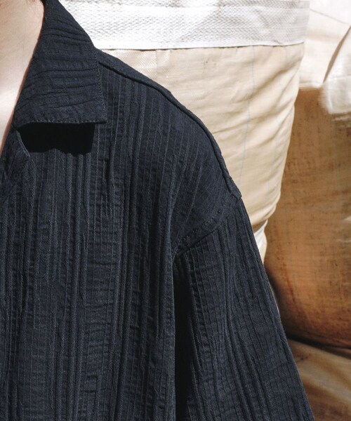 shiun（シウン）の「BULGARIAN PAJAMA SHIRT（シャツ/ブラウス・メンズ・ブラック・XS/S/M）」の6枚目の写真