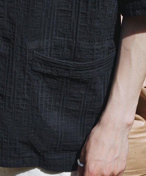 shiun（シウン）の「BULGARIAN PAJAMA SHIRT（シャツ/ブラウス・メンズ・ブラック・XS/S/M）」の7枚目の写真