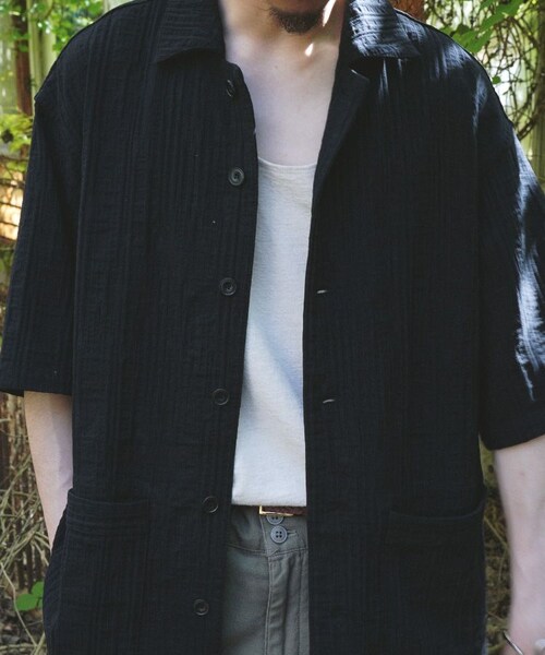 shiun（シウン）の「BULGARIAN PAJAMA SHIRT（シャツ/ブラウス・メンズ・ブラック・XS/S/M）」の16枚目の写真