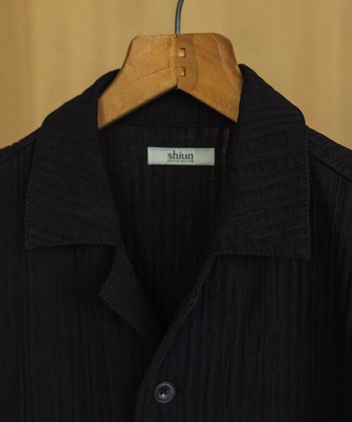shiun（シウン）の「BULGARIAN PAJAMA SHIRT（シャツ/ブラウス・メンズ・ブラック・XS/S/M）」の20枚目の写真