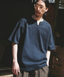 shiun | SHORT SLEEVE KEY NECK TEE(Tシャツ/カットソー)