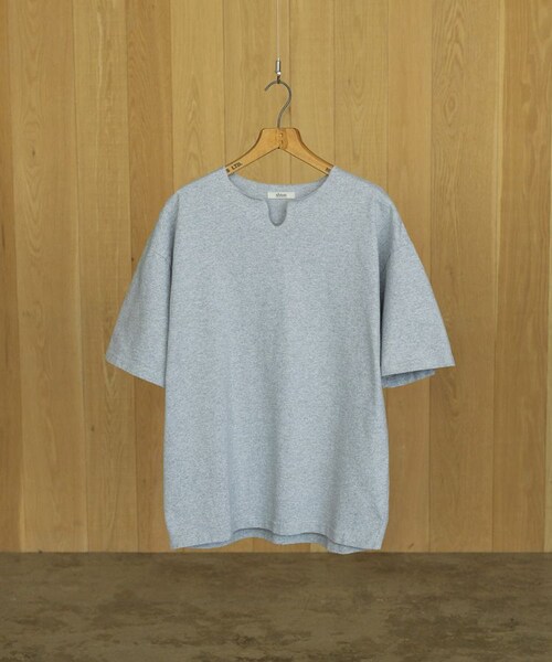 shiun（シウン）の「SHORT SLEEVE KEY NECK TEE（Tシャツ/カットソー・メンズ・ブルー/グレー・XS/S/M）」の15枚目の写真