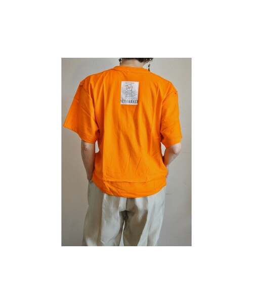 RehersalL（リハーズオール）の「リバーシブルビッグＴ（Tシャツ/カットソー・レディース・ピンク/オレンジ/ブラック/ベージュ/ホワイト/パープル/グリーン・one）」の7枚目の写真