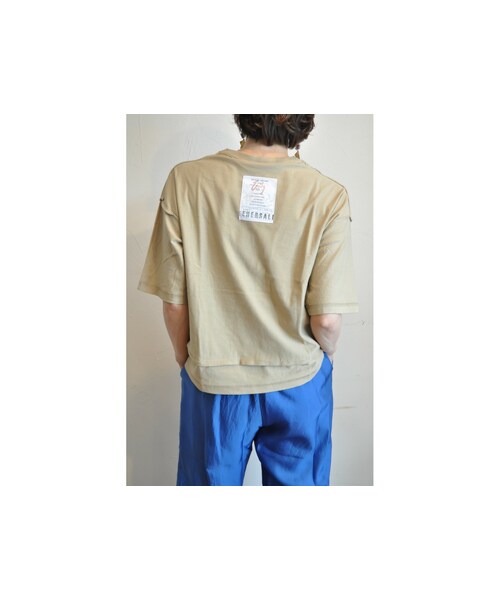 RehersalL（リハーズオール）の「リバーシブルビッグＴ（Tシャツ/カットソー・レディース・ピンク/オレンジ/ブラック/ベージュ/ホワイト/パープル/グリーン・one）」の4枚目の写真