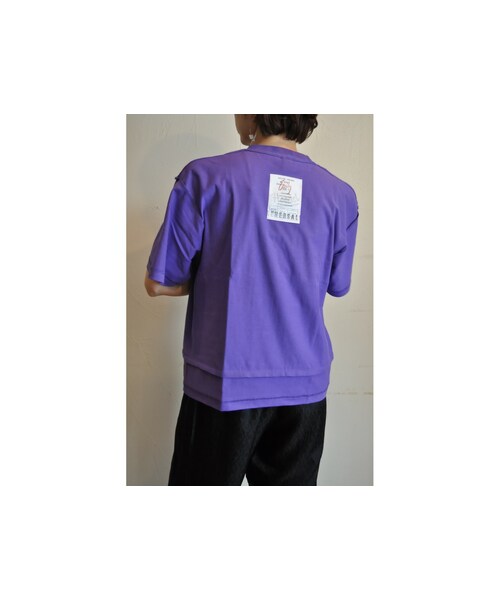 RehersalL（リハーズオール）の「リバーシブルビッグＴ（Tシャツ/カットソー・レディース・ピンク/オレンジ/ブラック/ベージュ/ホワイト/パープル/グリーン・one）」の6枚目の写真