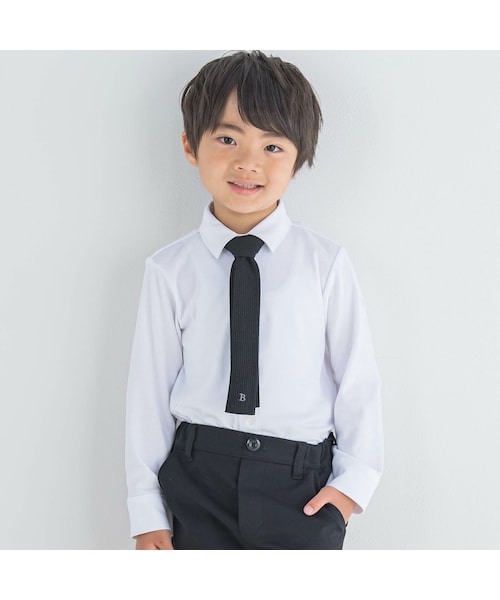 ニットタイ付きスムースシャツ(90~140cm)