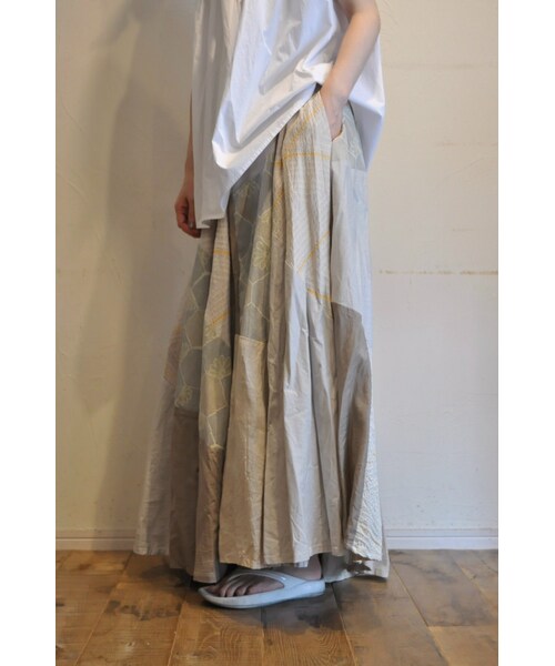 sandglass（サンドグラス）の「キモノドールスカート（スカート・レディース・ブラック/グリーン/ベージュ/ピンク/グレー/その他/ブルー・one）」の2枚目の写真