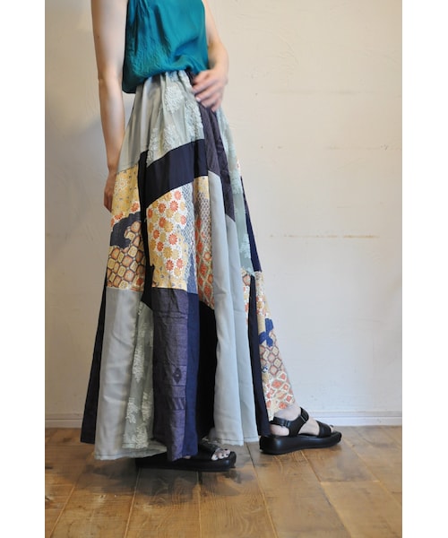 sandglass（サンドグラス）の「キモノドールスカート（スカート・レディース・ブラック/グリーン/ベージュ/ピンク/グレー/その他/ブルー・one）」の5枚目の写真