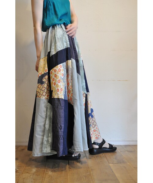 sandglass（サンドグラス）の「キモノドールスカート（スカート・レディース・ブラック/グリーン/ベージュ/ピンク/グレー/その他/ブルー・one）」の8枚目の写真