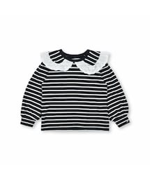Noeil aime BeBe | フラットカラーボーダーブラウスTシャツ(80~130cm)(Tシャツ/カットソー)