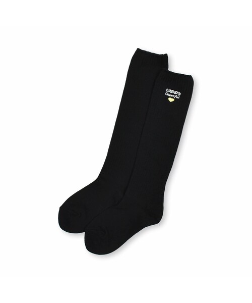 ZIDDY（ジディ）の「【日本製】ロングルーズソックス(19~24cm)（ソックス/靴下・キッズ・ホワイト/ブラック・22-24cm）」の2枚目の写真