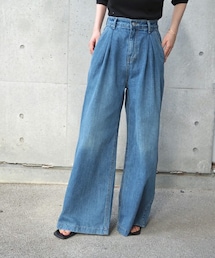 LAULEN（ローレン）の「tuck wide denim（デニムパンツ・レディース）」