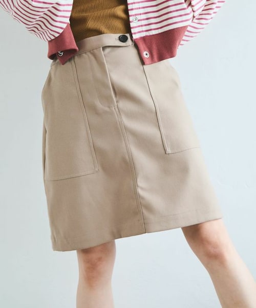 Crisp（クリスプ）の「フロントポケットミニスカート[c2R3300