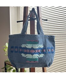 オルテガ刺繍デニムトートバッグ