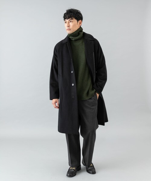 URBAN RESEARCH ROSSO(アーバンリサーチロッソ)の「スーパー100 オーバーバルマカンコート(ステンカラーコート・メンズ・CHARCOAL/NAVY/BLACK・M/L)」の9枚目の写真