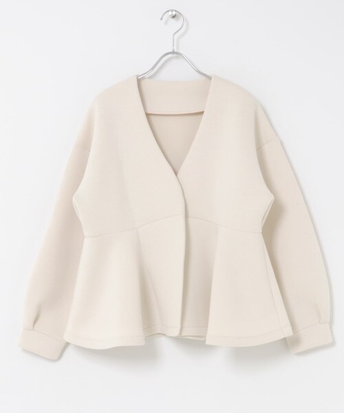 URBAN RESEARCH Sonny Label(アーバンリサーチサニーレーベル)の「『WEB限定』ダンボールペプラムブルゾン(ブルゾン・レディース・オフ/ブラック/杢グレー・Free)」の5枚目の写真