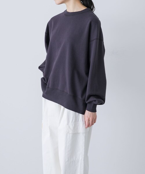 かぐれ（カグレ）の「『ユニセックス』コットンクルーネックスウェットプルオーバー（スウェット・レディース・OATMEAL/CHARCOAL/OATMEAL A/CHARCOAL A・1/2）」の7枚目の写真
