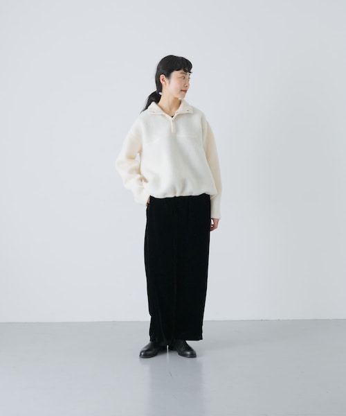 かぐれ（カグレ）の「ウールコットンフリースプルオーバー（その他トップス・レディース・OFF/BLACK・Free）」の9枚目の写真