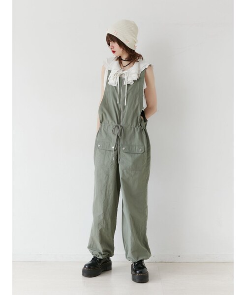 jouetie（ジュエティ）の「フロントZIPジャンプスーツ（つなぎ/オールインワン・レディース・ブラック/ピンク/カーキ・M）」の22枚目の写真