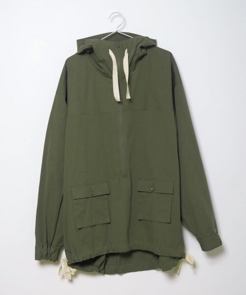 Crisp（クリスプ）の「コットンオーバーアノラックフーディー[c8R3300]（マウンテンパーカー・レディース・カーキ/オリーブ・FREE）」の4枚目の写真